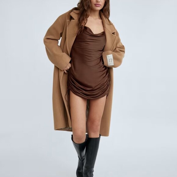 Aritzia Wilfred Only Ruched Slip Dress - Picture 6 of 10